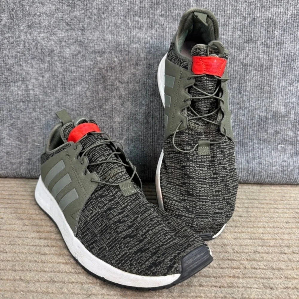 Adidas X_PLR Olive Green Black Red Knit Athletic Sneakers BY9257 Mens 11